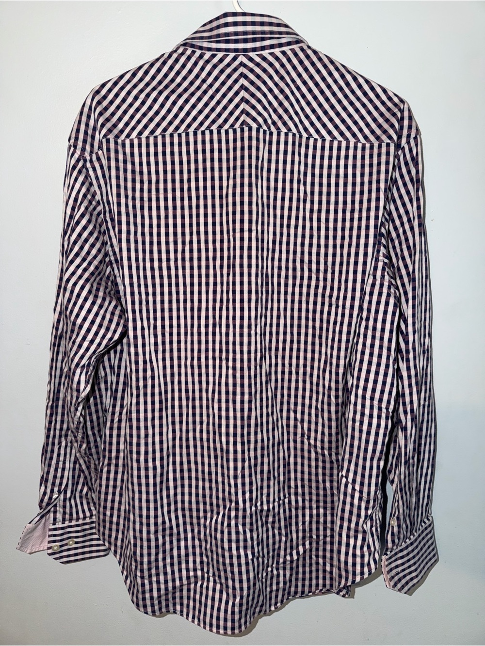 Johnston & Murphy Pink and Navy Gingham Dress Shirt - Picture 3 of 4